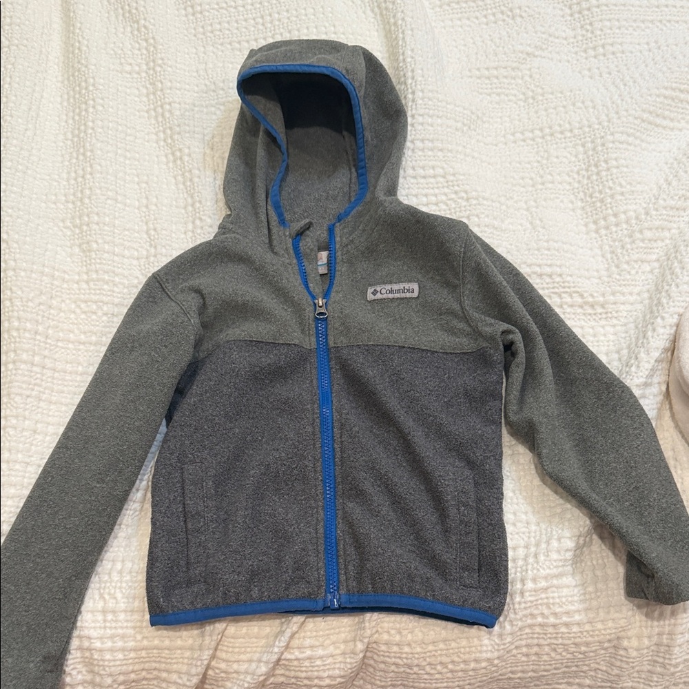 Columbia Kids Charcoal and Royal Blue Hoodie